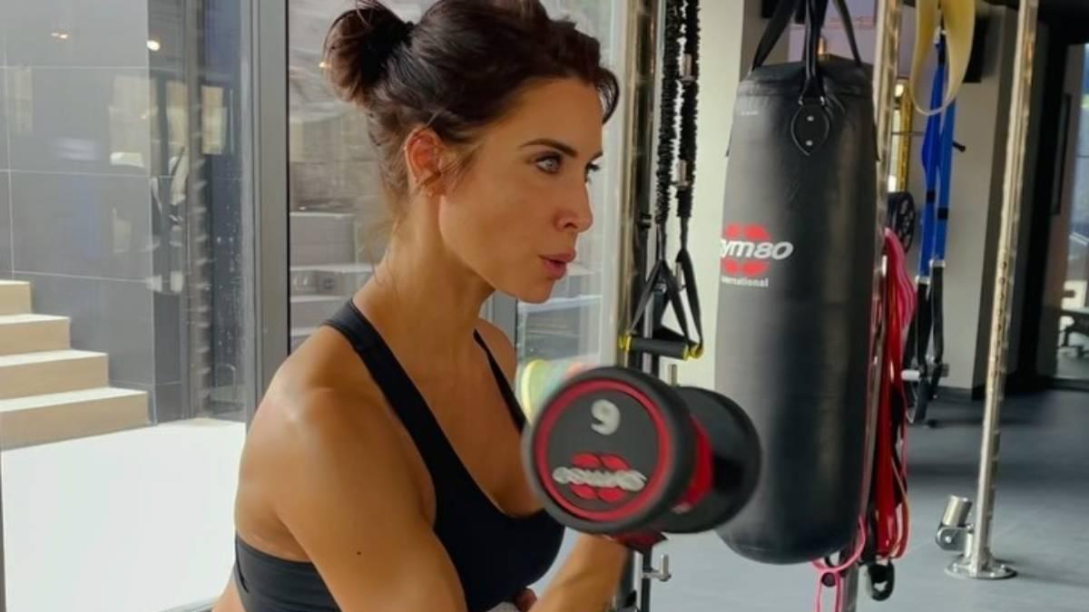 Pilar Rubio entrenando