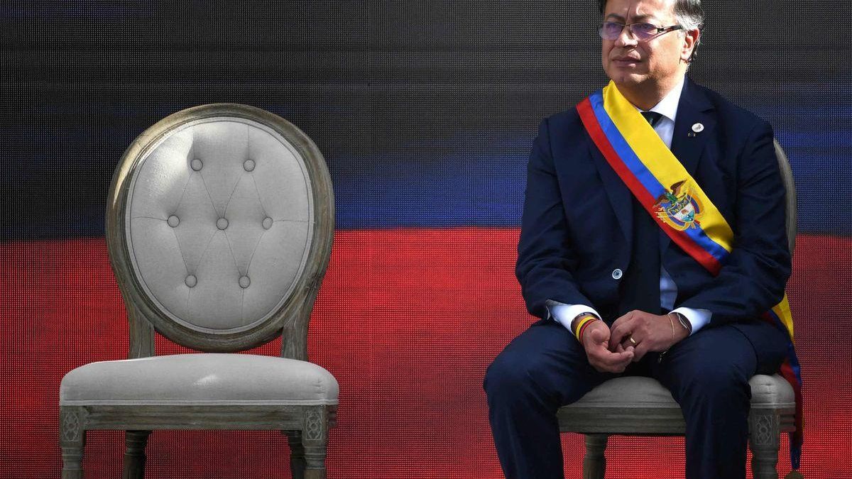 El presidente de Colombia, Gustavo Petro, durante la ceremonia de toma de posesión del cargo el pasado domingo.