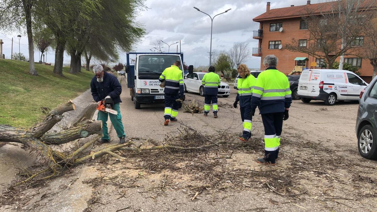 GALERÍA | El cementerio de Villaralbo sufre los estragos del temporal