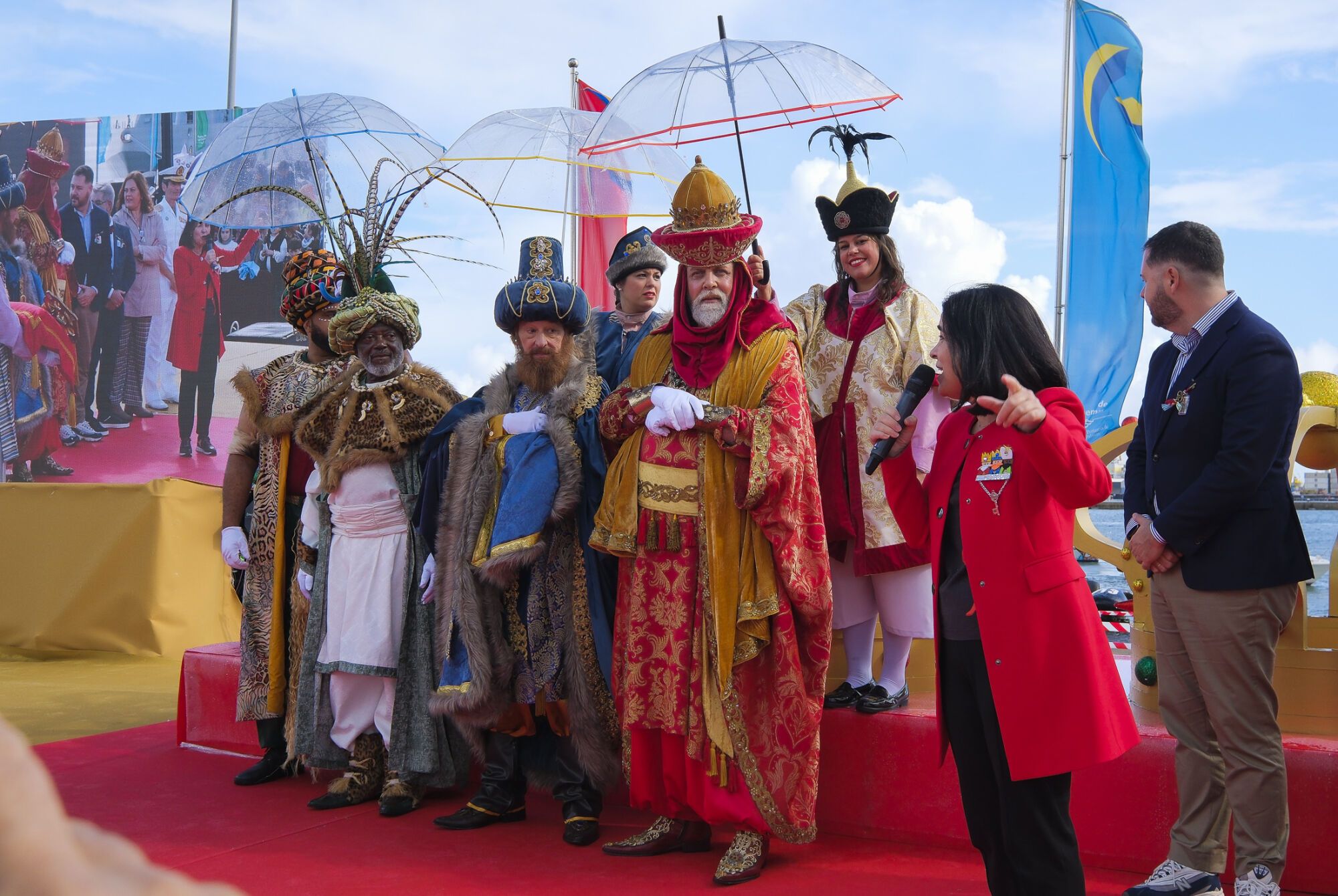 Llegada de los Reyes Magos, en la Base Naval 