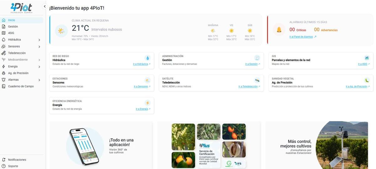 4Piot facilita el acceso a toda la información de manera sencilla e intuitiva.