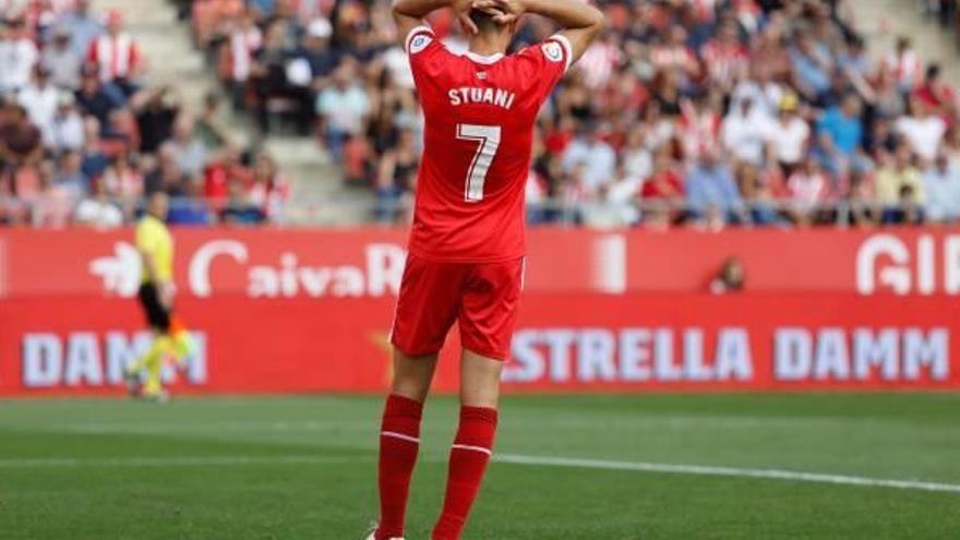 Cristhian Stuani es lamenta contra l&#039;Eibar.