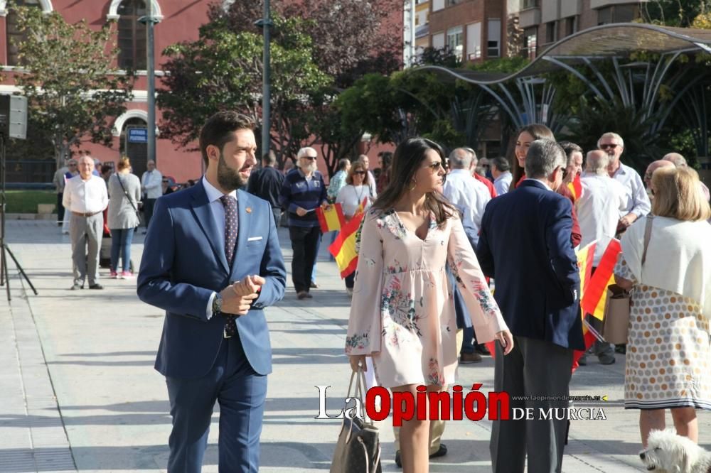 Izado de bandera en Lorca por la Hispanidad