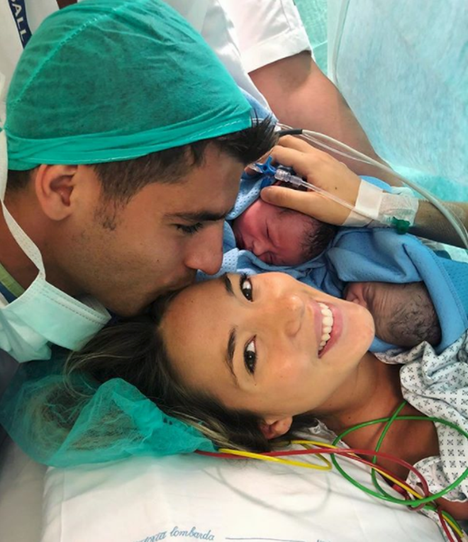 Álvaro Morata, Alice Campello, Alessandro y Leonardo: felices los cuatro
