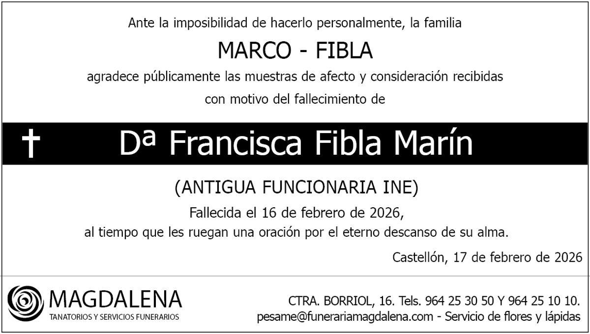 Dª Francisca Fibla Marín