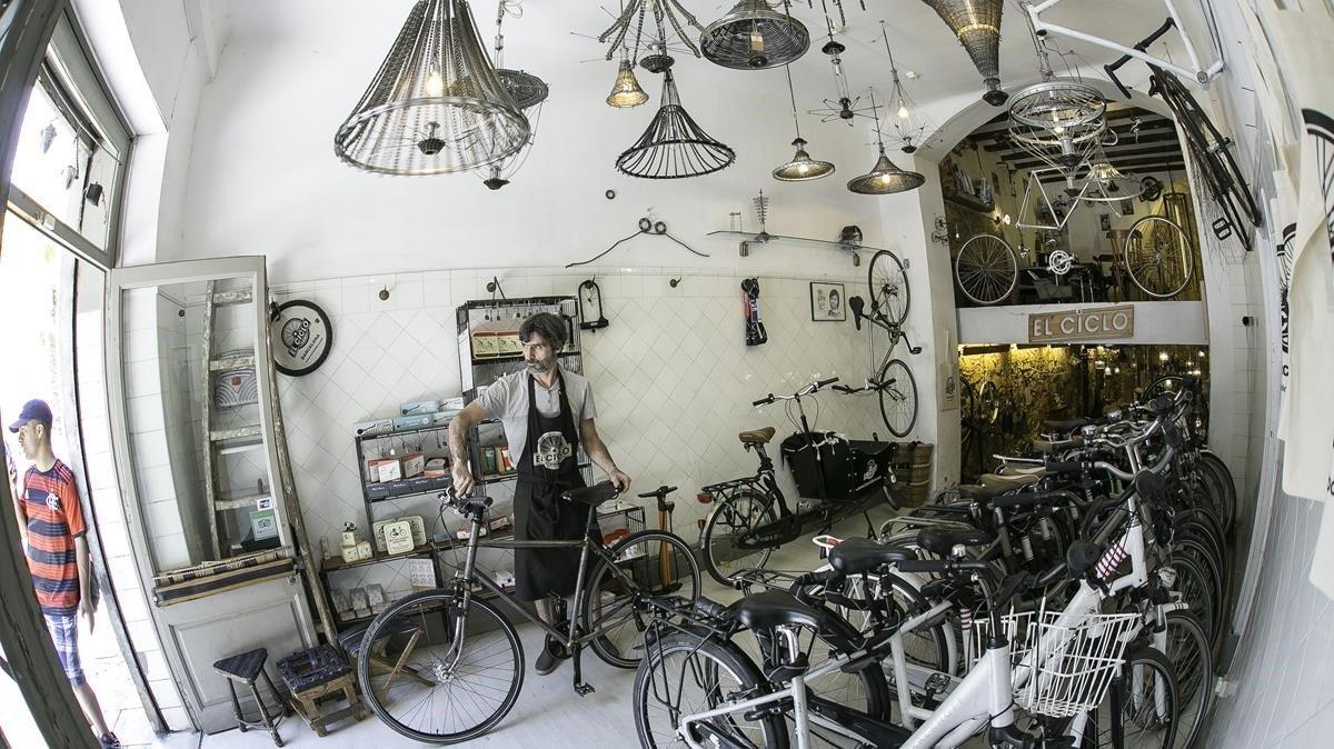 Donde las bicicletas se convierten en lámparas