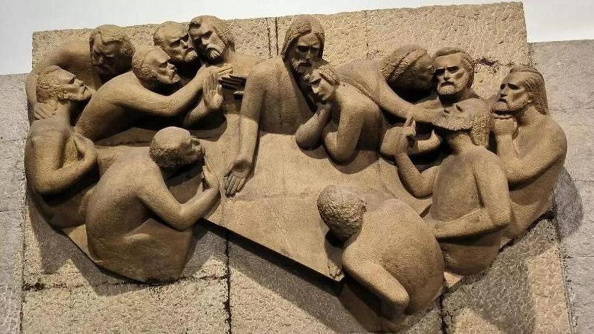 La escultura 'A cea', de Xoán Piñeiro.