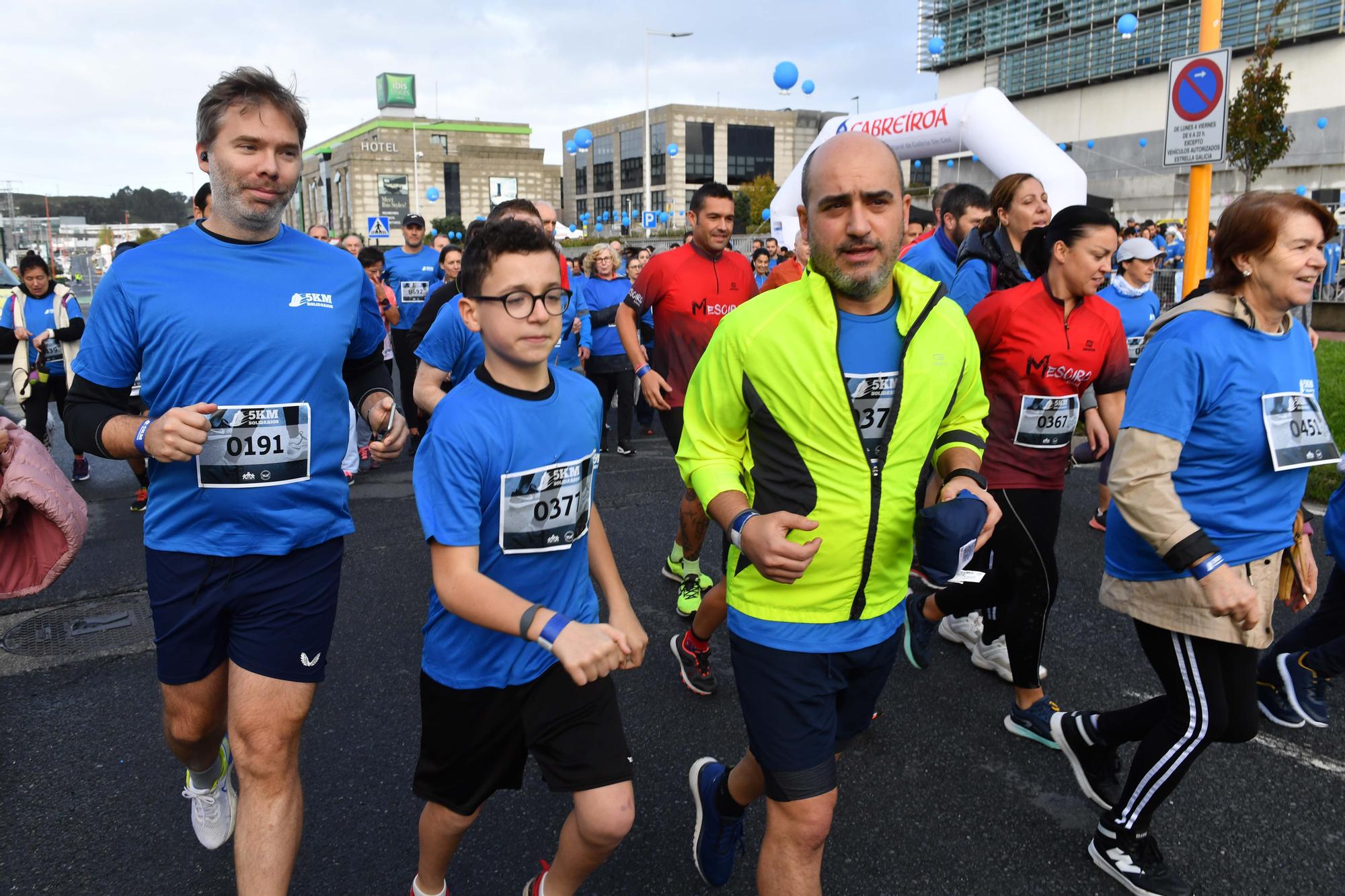 La carrera 5KM Solidarios en Agrela y con la salida en la fábrica de Estrella