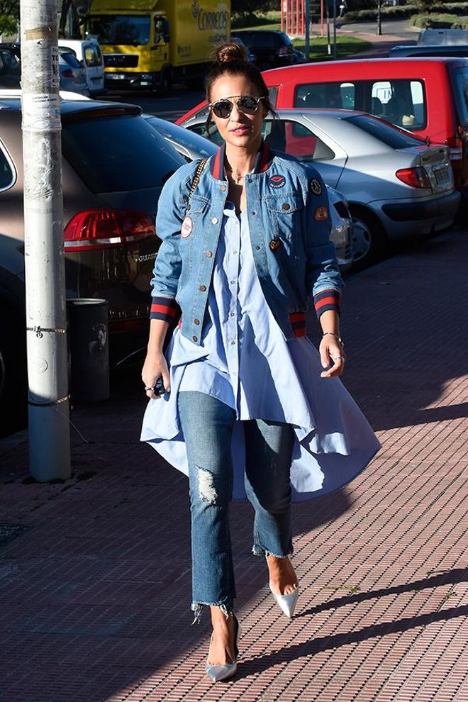 Paula Echevarría, espectacular, con look denim