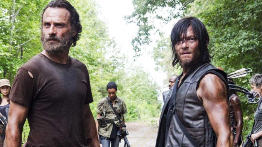 Los actores Andrew Lincoln y Norman Reedus.