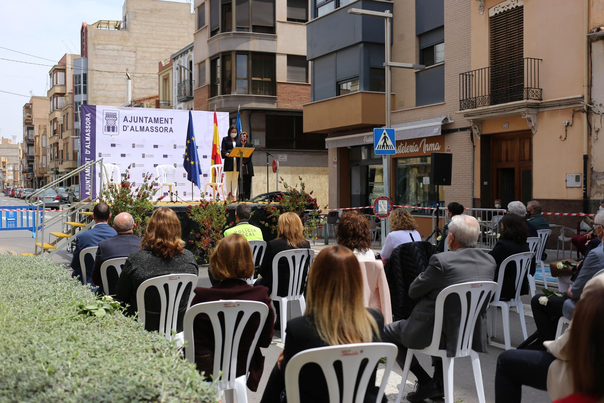 Homenaje en Almassora a las víctimas del covid y los trabajadores esenciales durante la pandemia