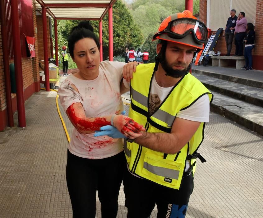 Así fue el simulacro de una explosión en Vigo