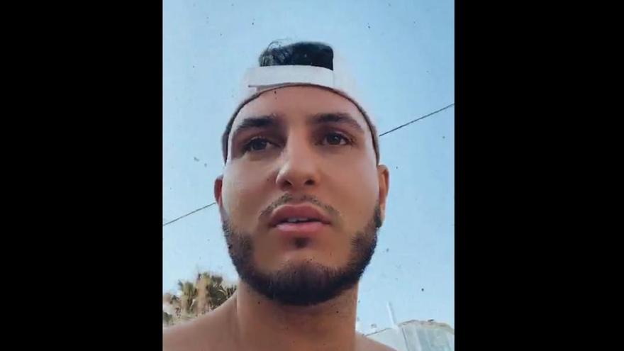 Omar Montes, durante su vídeo de Instagram.