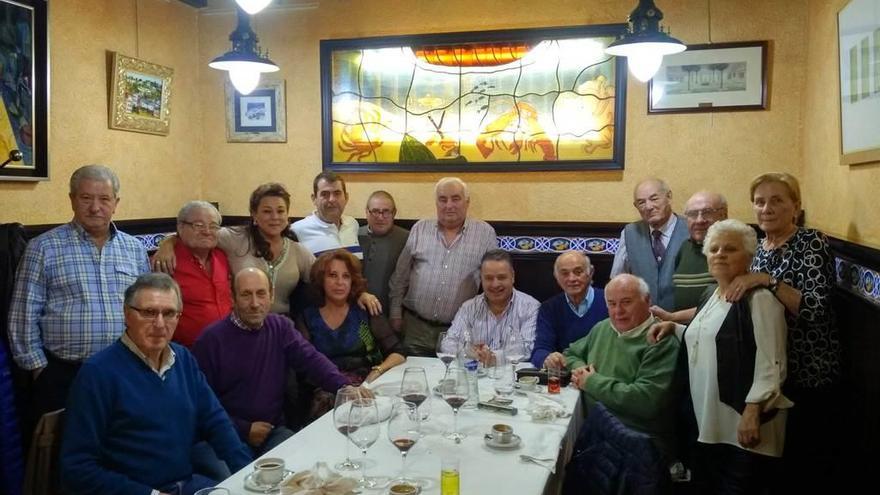Un momento del acto celebrado por la peña sportinguista Quini en el restaurante La Zamorana.