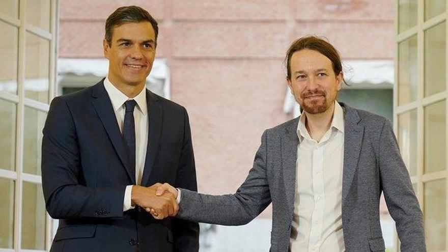 Sánchez e Iglesias sellan el acuerdo de Presupuestos