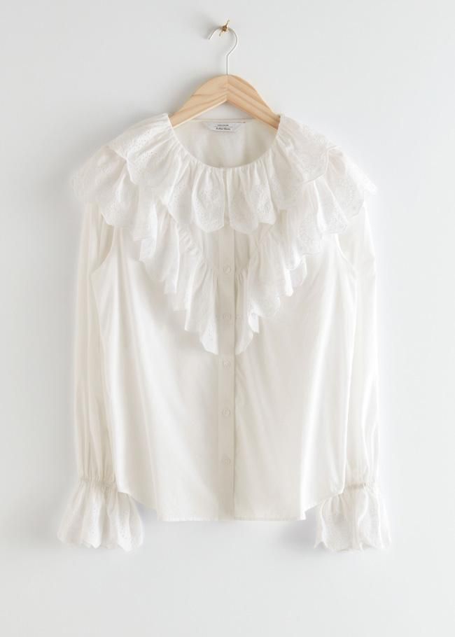Blusa con volantes y mangas abullonadas, de & Other Stories