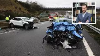 Muere un vigués en una colisión con un coche que invadió la mediana en la A-52 en Salvaterra