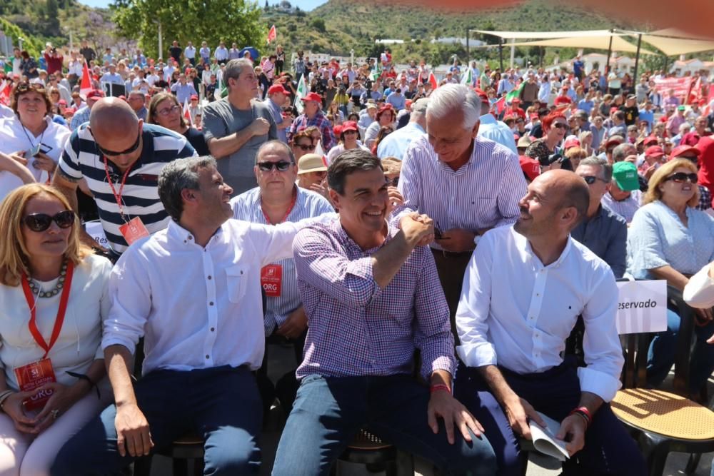 Pedro Sánchez, con los militantes en Cártama