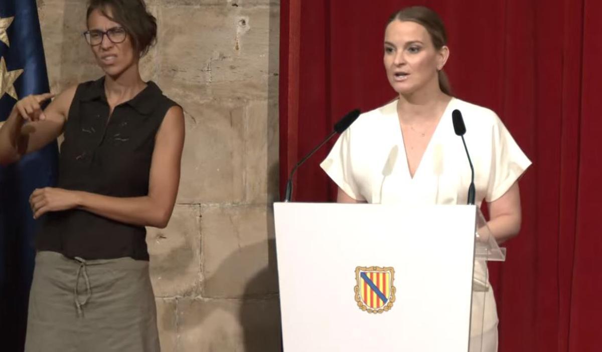 Marga Prohens kündigte die Abschaffung der Steuern bei einer Pressekonferenz an