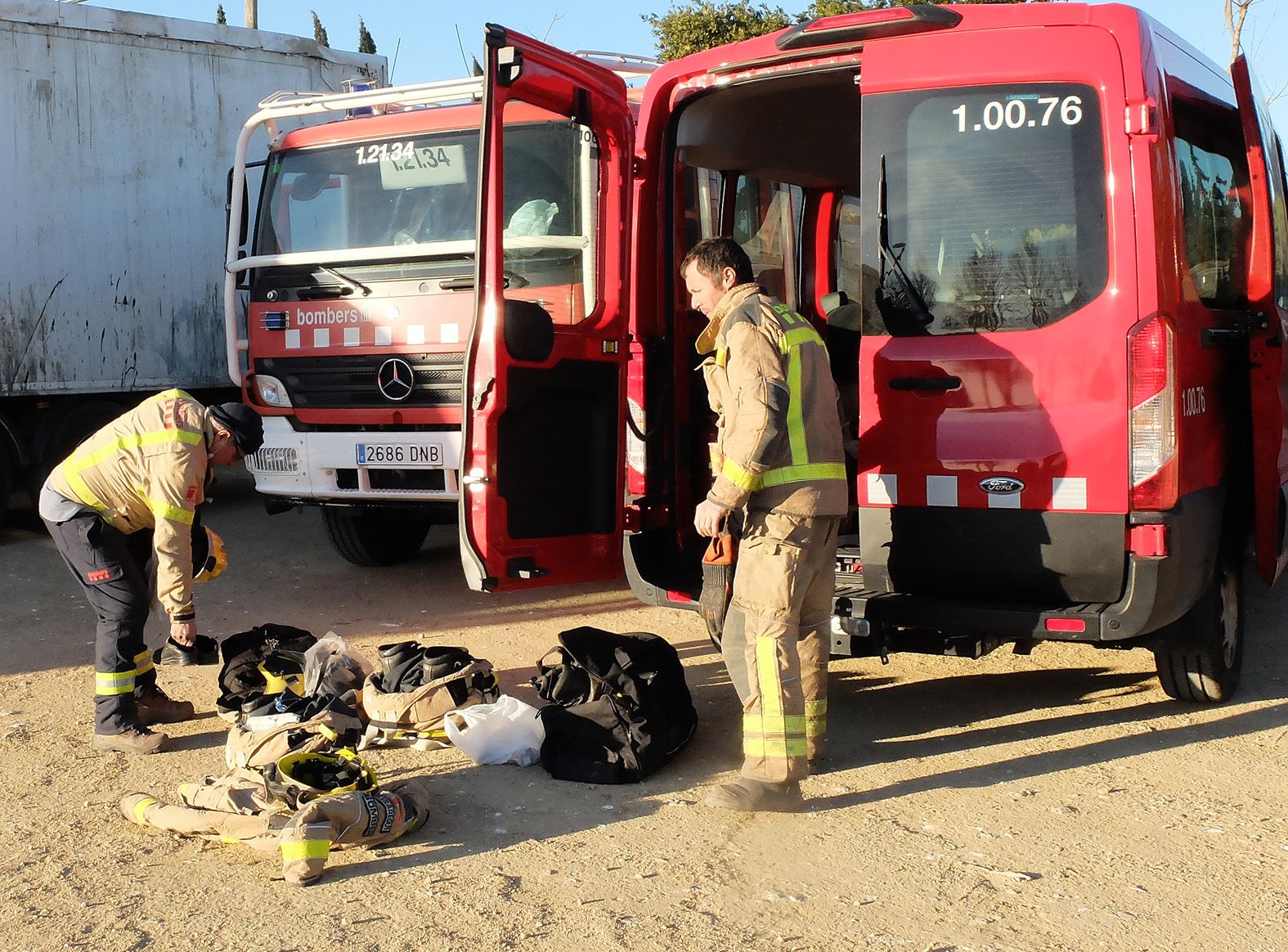 Incendi de vegetació a Peralada