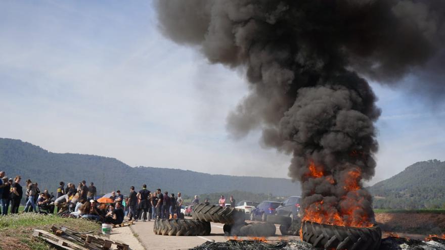 La protesta de treballadors d&#039;aquest dilluns a Lledoners, en imatges