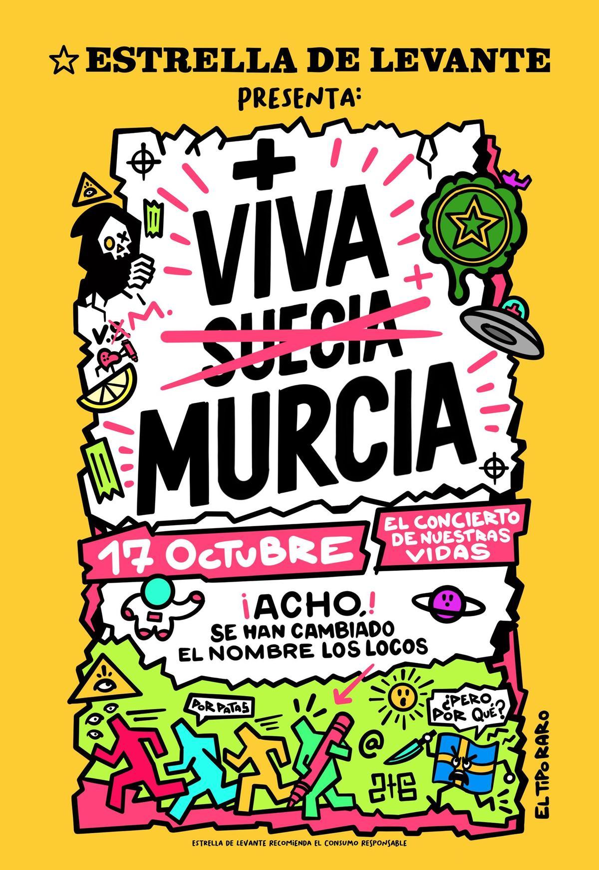 El cartel promocional de la banda Viva Suecia