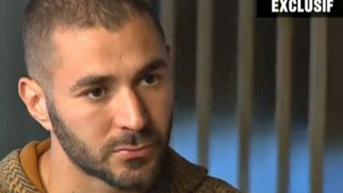 Benzema durante la entrevista con TF1