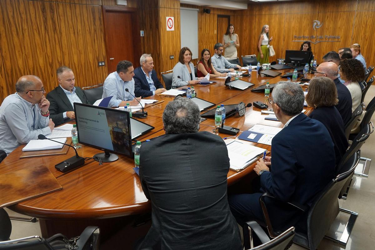 Reunión del sector del 'bunkering' celebrada en la sede de la Autoridad Portuaria en el Puerto de Las Palmas