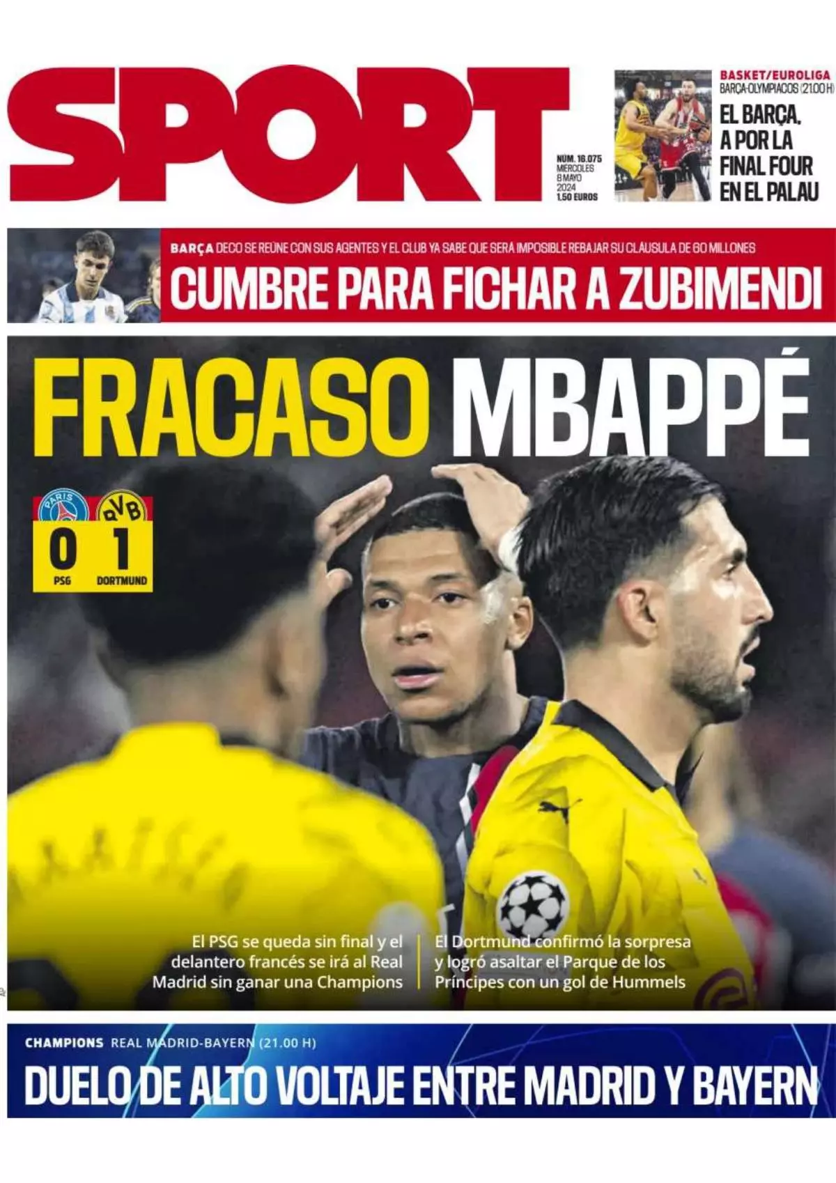 Las portadas de la prensa deportiva de hoy, miércoles 8 de mayo