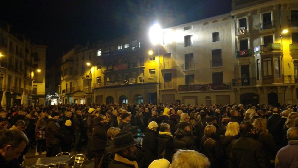 Concentració a Manresa contra l'empresonament de Junqueras, Forn i els Jordis