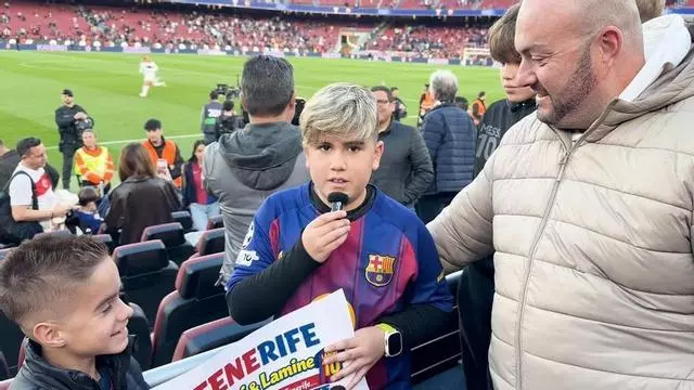 Mario, Gabriel y Rayco, desde Canarias para animar al Barça
