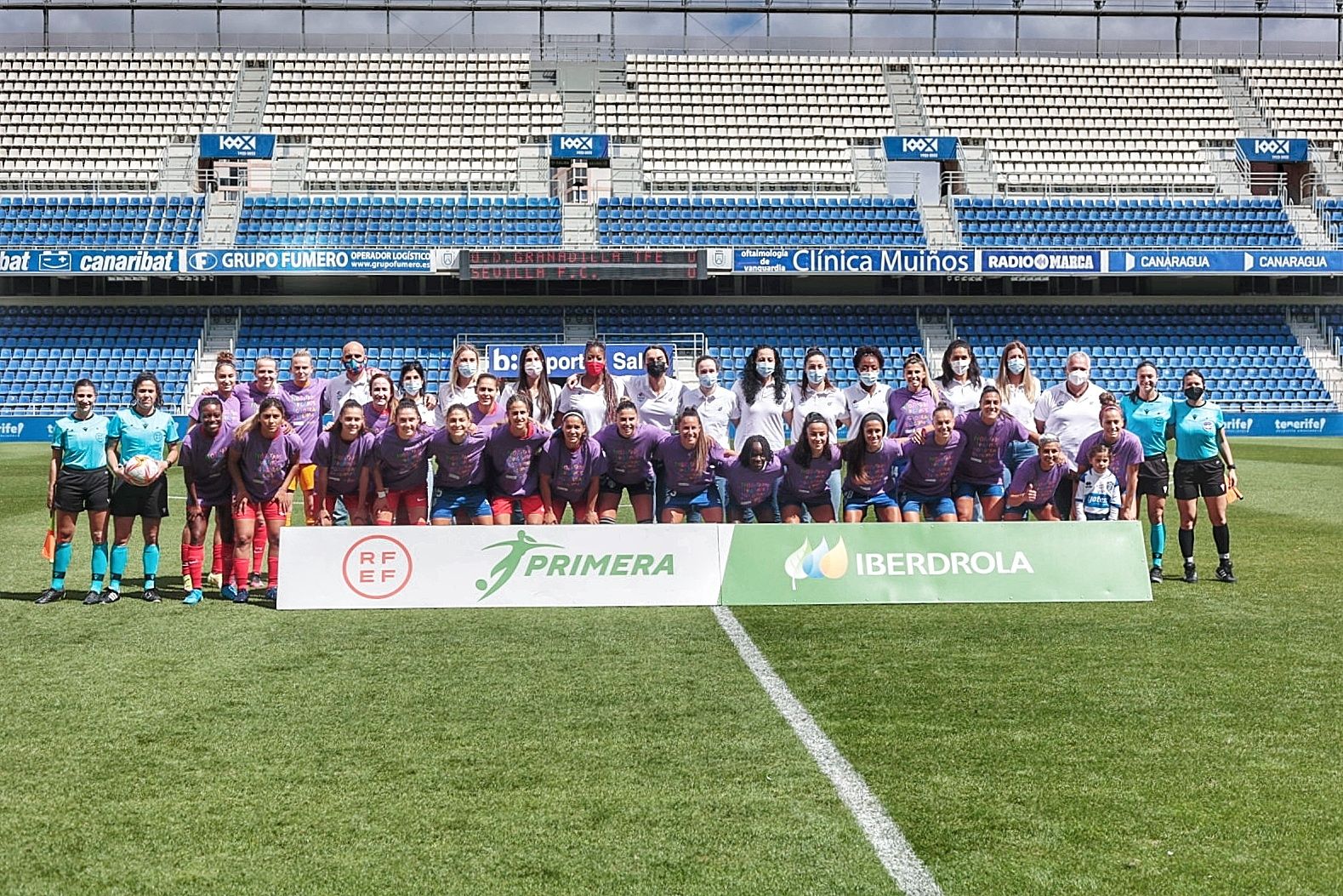 Partido futbol UDG Tenerife-Sevilla de Primera Iberdrola liga femenina