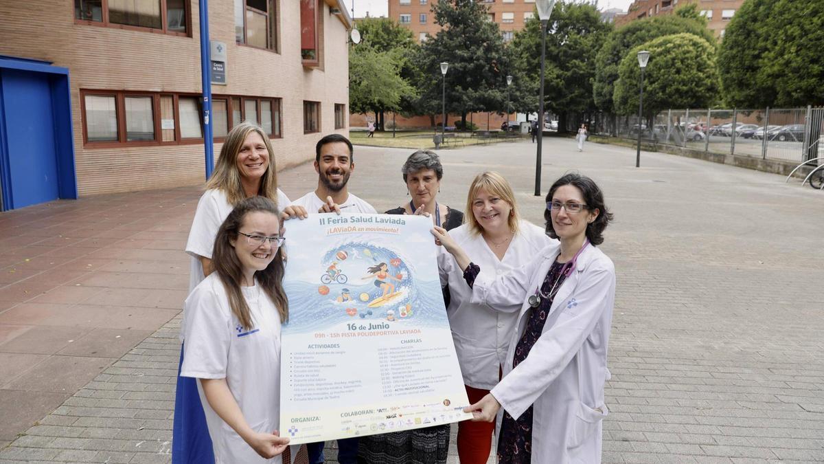 Sanitarios del centro de salud de Laviada