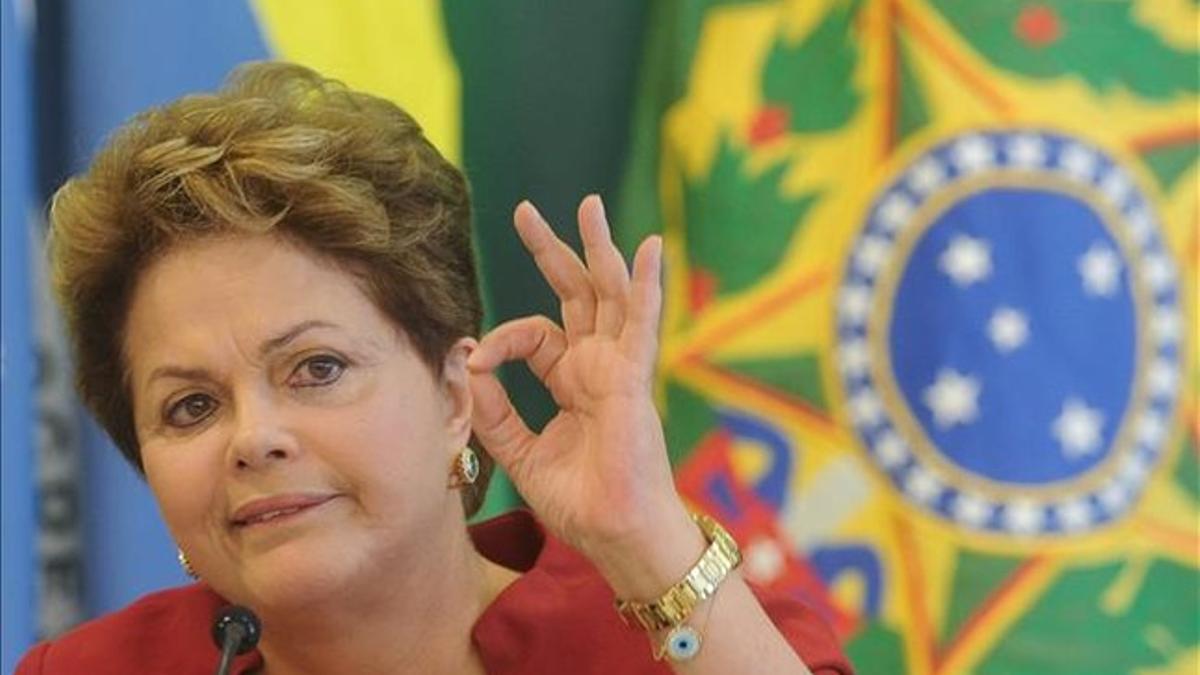 Dilma Rousseff, presidenta de Brasil, durante un encuentro informativo, en diciembre del 2012.