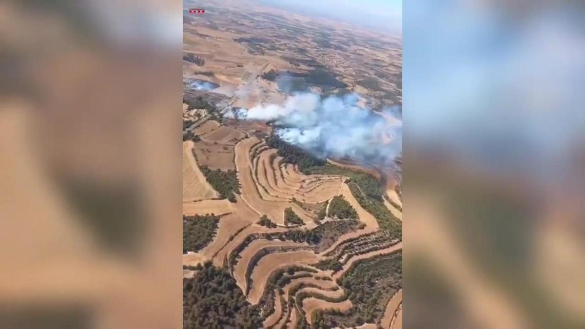 El incendio de Ciutadilla en Lleida estabilizado ya por Bombers de la Generalitat