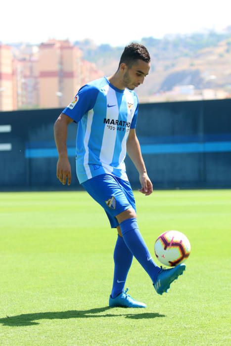 Presentación de Badr Boulahroud como nuevo jugador del Málaga CF.