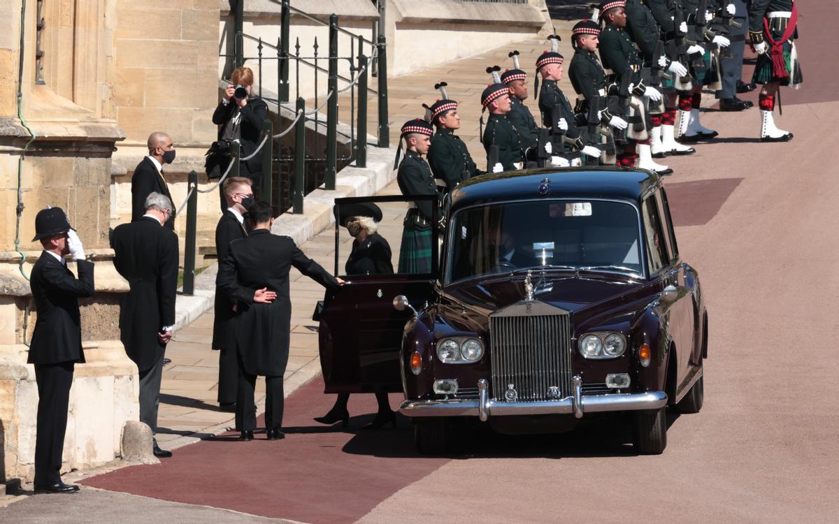 Camilla, duquesa de Cornwall, llega al castillo de Windsor.