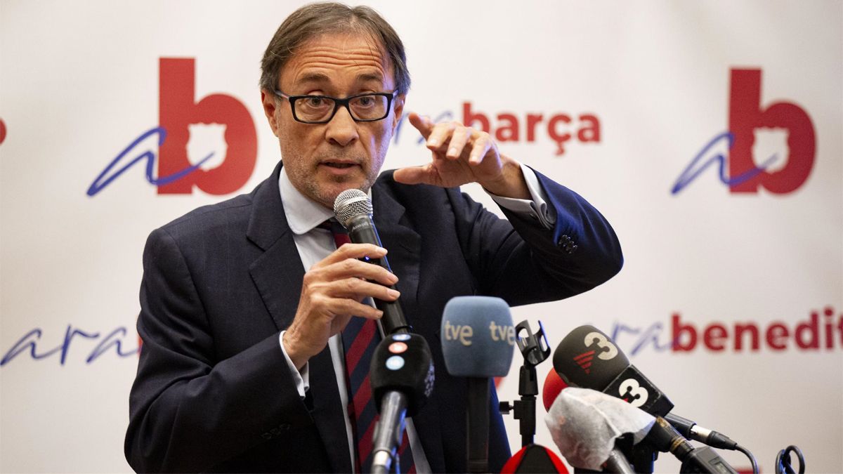 Benedito, en la rueda de prensa de su precandidatura