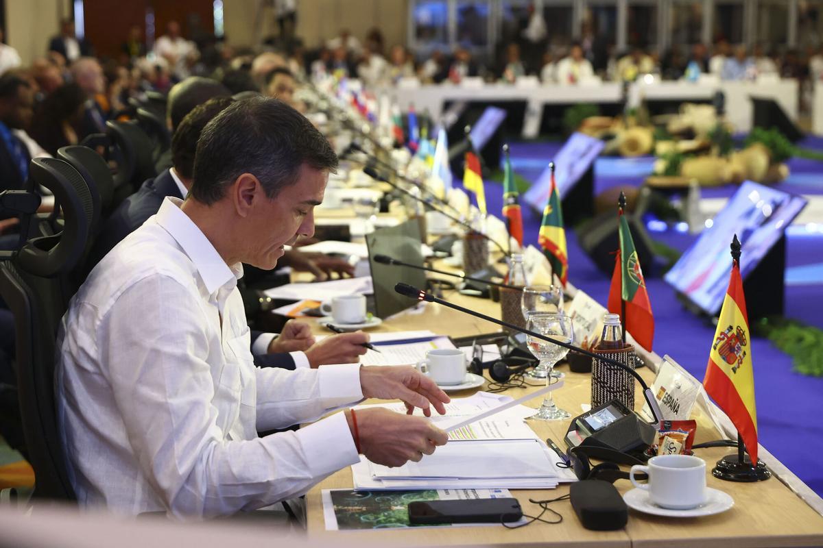 El presidente del Gobierno, Pedro Sánchez, en la IV Cumbre CELAC-UE.