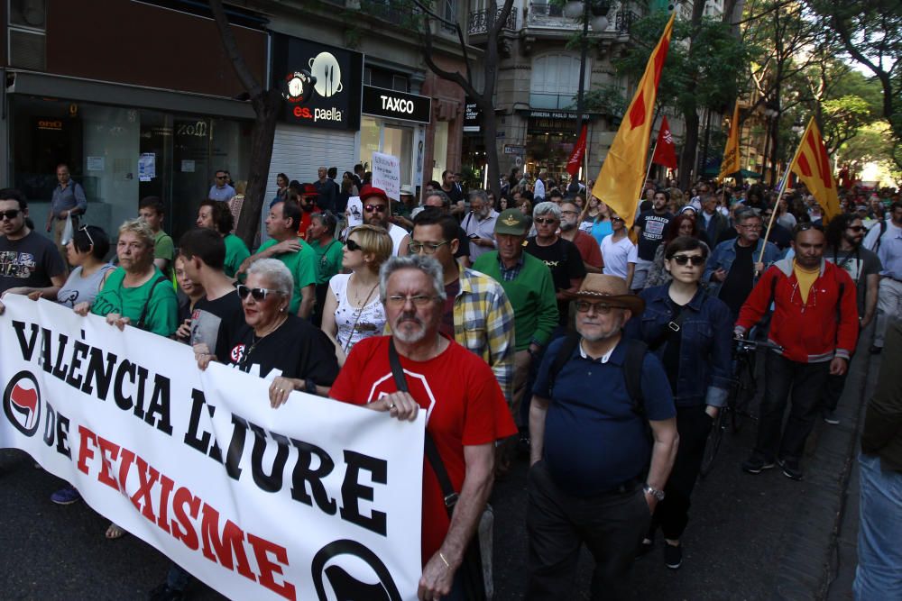 Manifestación antifascista en Valencia