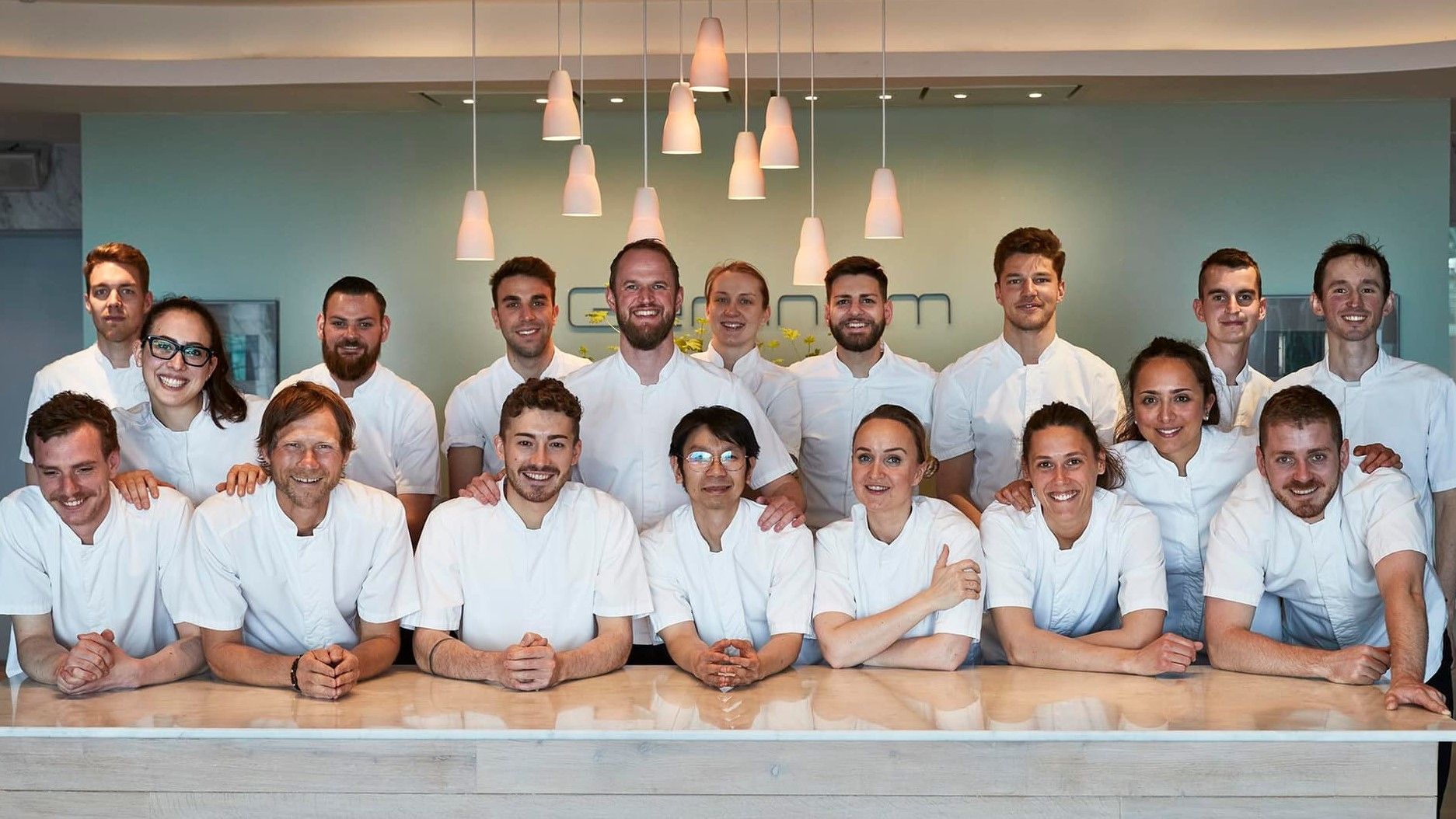 El equipo de cocina del restaurante Geranium (Copenhague).