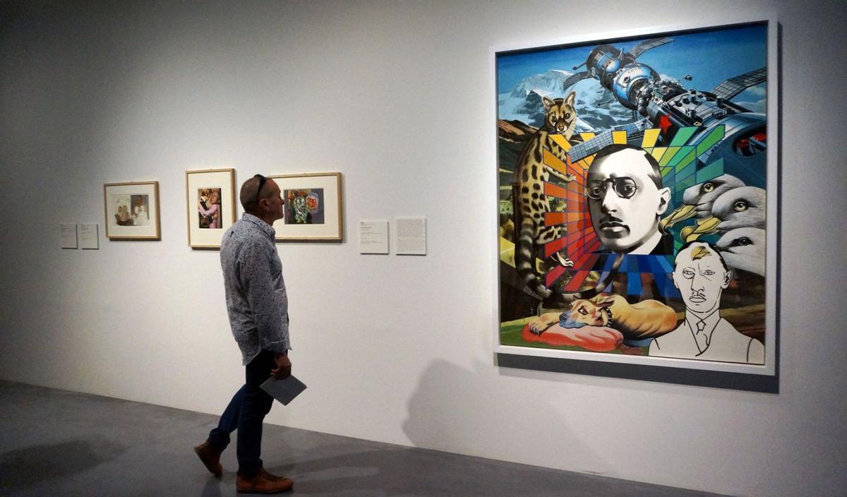 Obras de Barry Flanagan y Erró en el Centro Pompidou de Málaga.  | F.DE LAMA
