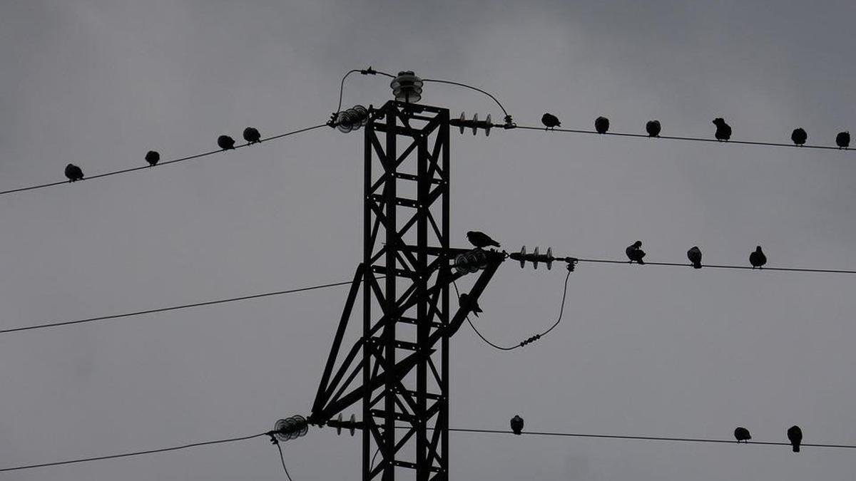 Una torre de electricidad.