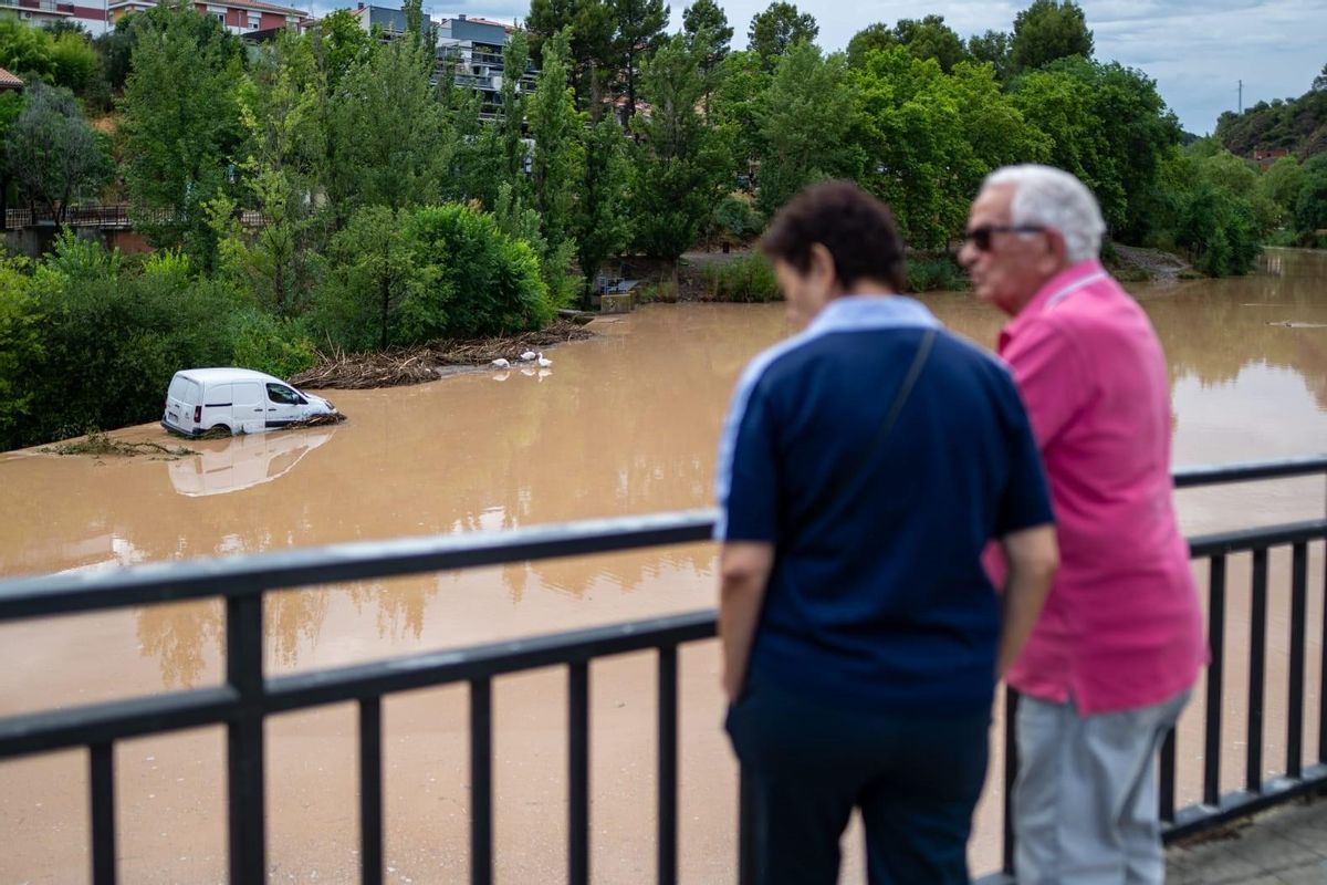 El río Cardener a su paso por Súria, en la comarca del Bages (Barcelona)