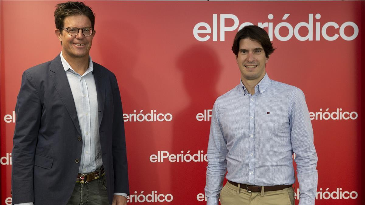 Timo Buetefisch y Tiago Santo, de Cooltra, premio Innobankia innovación