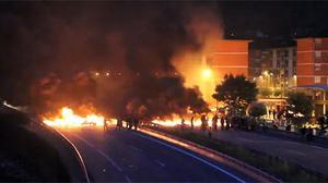 Imatges dels incidents a Pola de Lena (Astúries) publicades a Youtube per l’usuari Conceyullena.