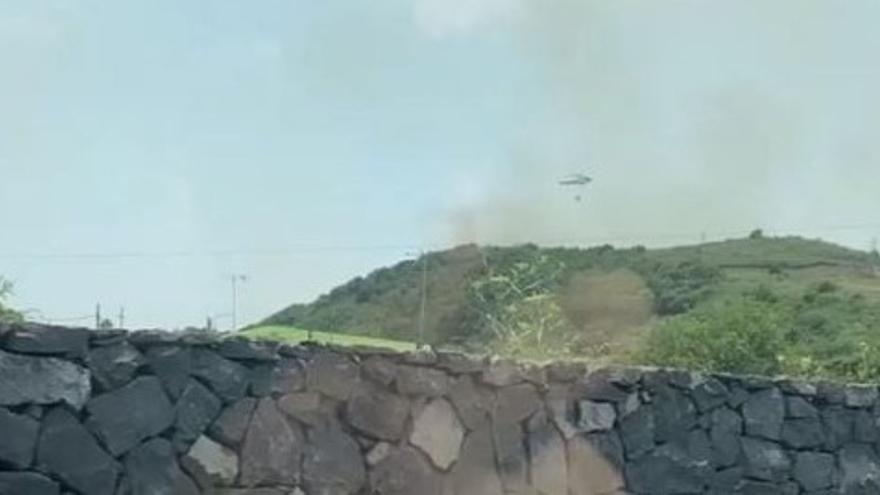 Fire in the municipality of El Tanque, in Tenerife.