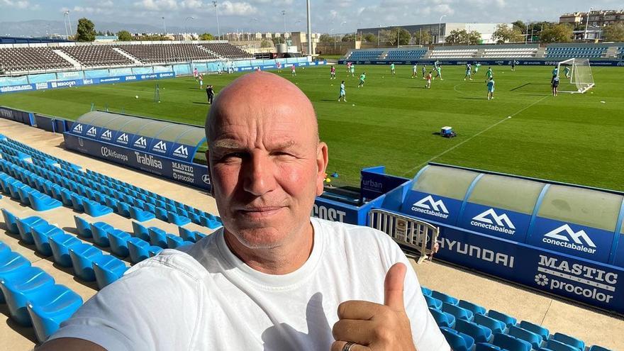 Ingo Volckmann, presidente del Atlético Baleares, en el Estadi Balear.