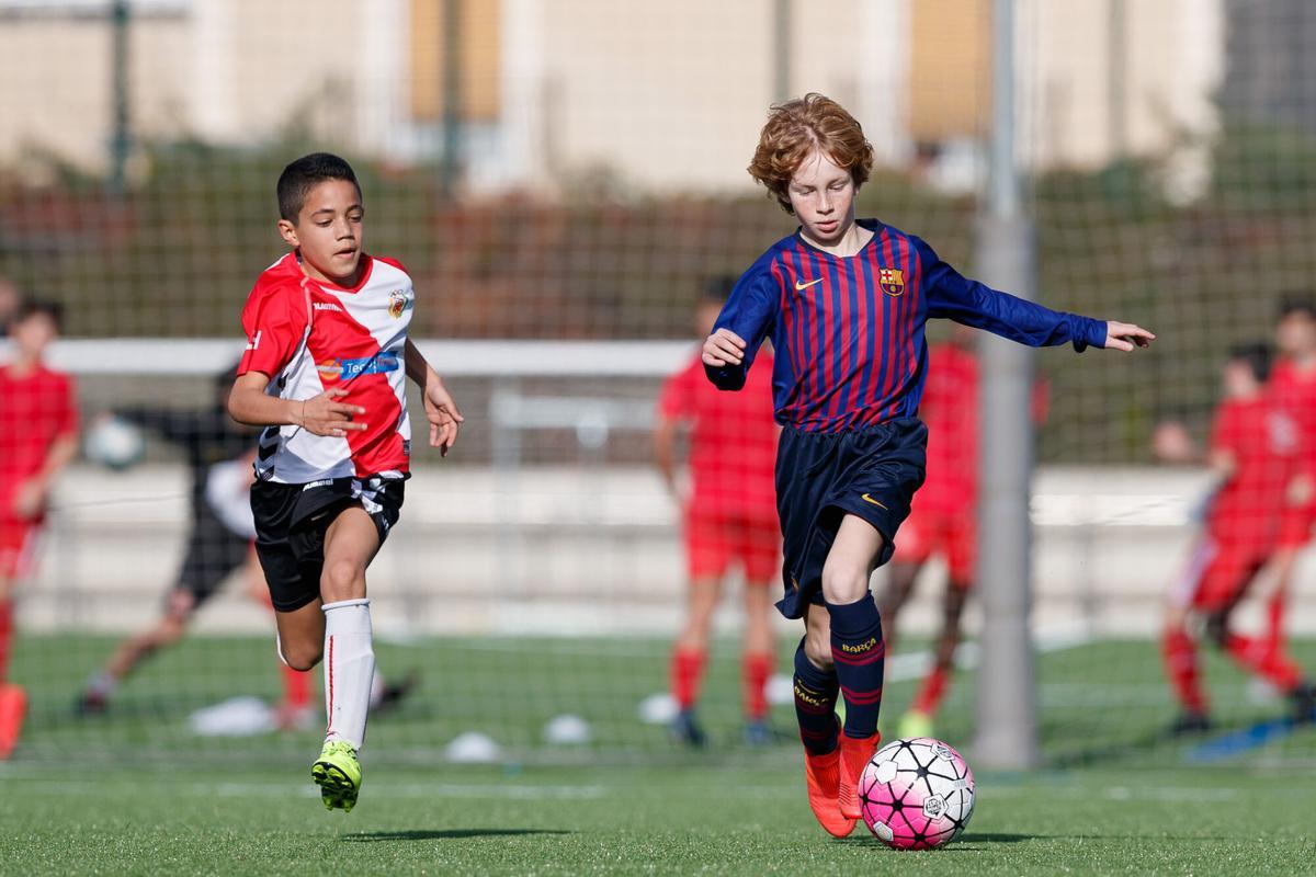 FC Barcelona Benjamin A vs Hospitalet.Foto: David Ram?rez. jordi pesquer. barçabenjamina - hospitalet. ciudad deportiva