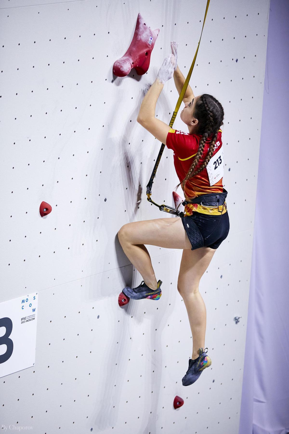 María Laborda, en una competición